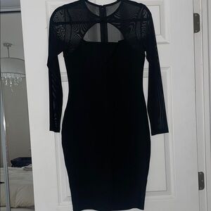 Elegant Black Long Sleeve Dress